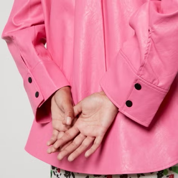 Baum Und Pferdgarten Pink Faux Leather Shirt 💕💐 - Picture 4 of 13